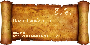 Baza Honória névjegykártya